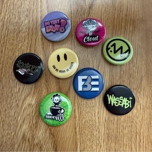 Colorful Graphic Button Pins Set